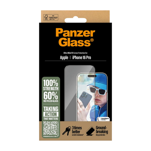 PanzerGlass screenprotector iPhone 16 Pro