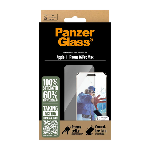 PanzerGlass screenprotector iPhone 16 Pro Max