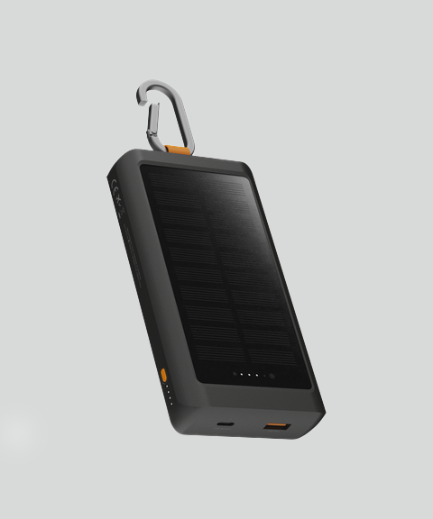 Powerbank Zonnepaneel en Zaklamp 10.000 mAh - 15W