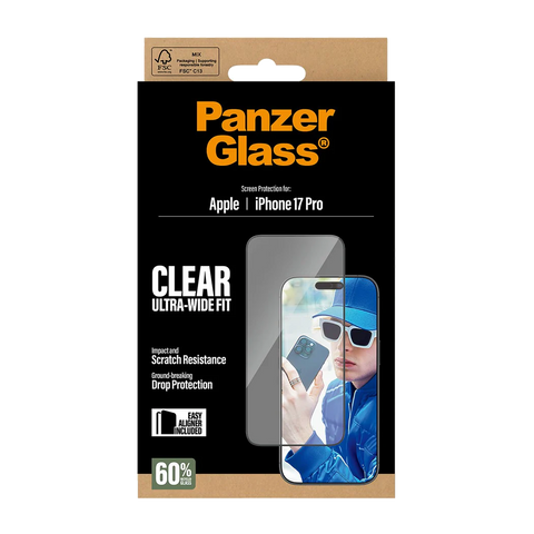 PanzerGlass screenprotector iPhone 17 Pro