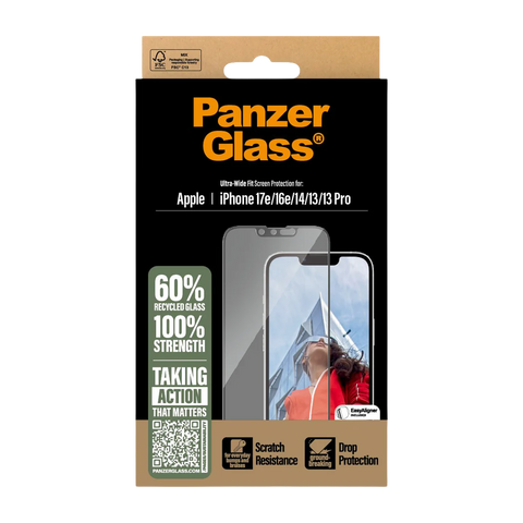 PanzerGlass screenprotector iPhone 13(pro)/ 14/ 16e / 17e
