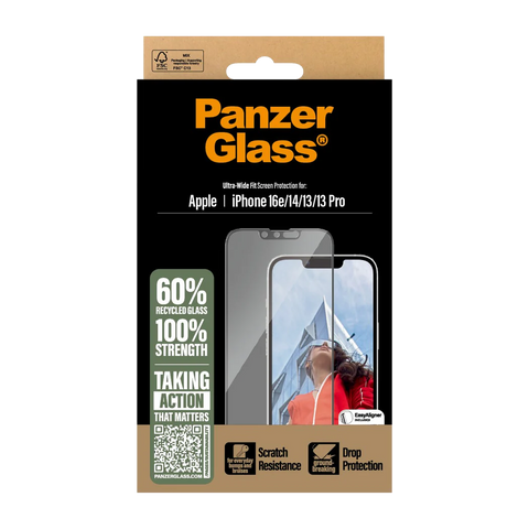 PanzerGlass screenprotector iPhone 13(pro)/ 14/ 16e